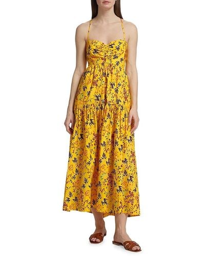 A.L.C. A. L.c. Arit Floral Maxi Dress - Yellow