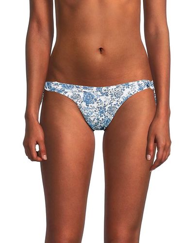 Maaji Meghan Floral Tie Side Bikini Bottom - Brown