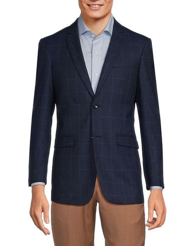 Mens windowpane deals sport coat