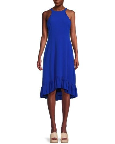 Kensie Sleeveless High Low Dress - Blue