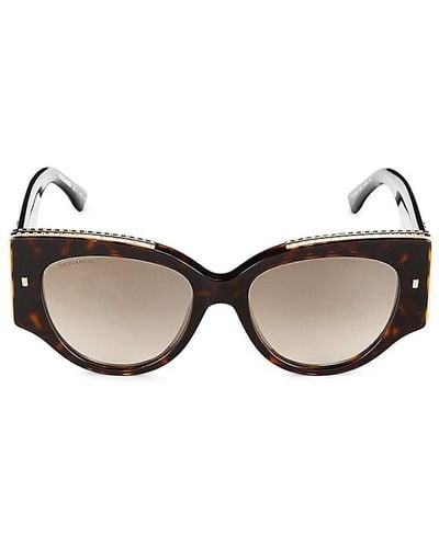 DSquared² 54mm Butterfly Sunglasses - Brown