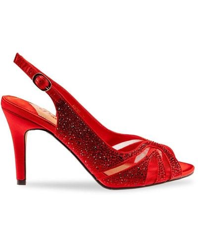 Lady Couture Adore Slingback Stiletto Sandals - Red