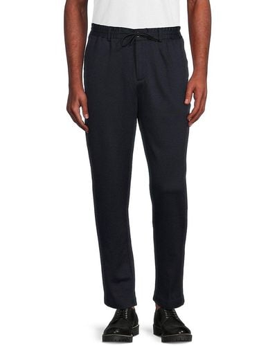 Scotch & Soda Finch Tapered Fit Wool Blend Trousers - Blue