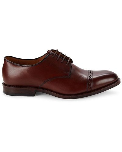 Allen Edmonds Boulevard Leather Derby Shoes - Brown
