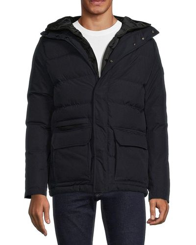 Class Roberto Cavalli Tech City Hooded Parka - Blue