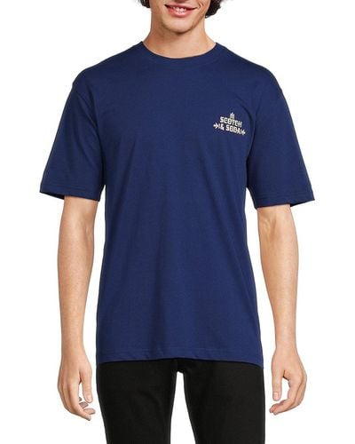 Scotch & Soda Relaxed Fit Logo Graphic Tee - Blue