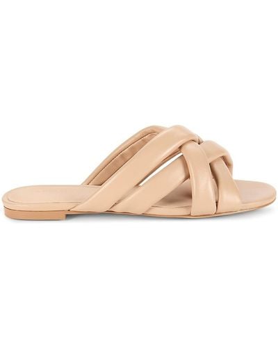Stuart Weitzman Crisscross Leather Flat Sandals - Multicolour