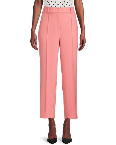 Akris Punto Ferry Pleated Pebble Crepe Ankle Trousers - Pink