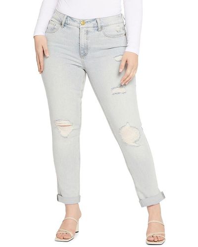 Seven7 Weekend High Rise Slim Ankle Jeans - Gray