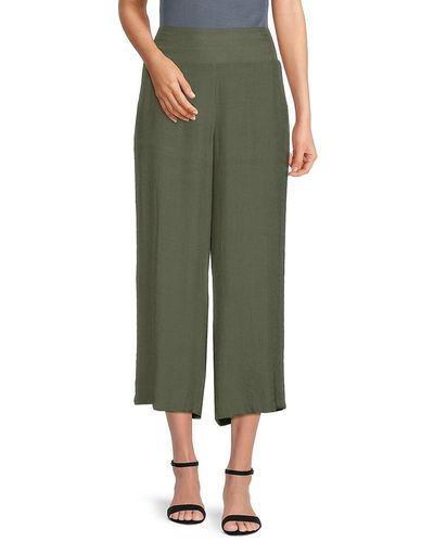 Nanette Lepore Solid Cropped Trousers - Green