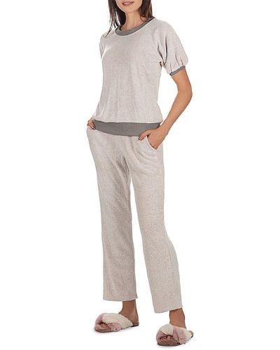 Memoi 2-Piece Spa Terry Pyjama Set - White