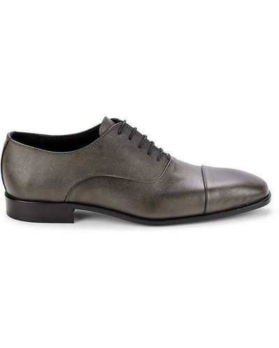Saks Fifth Avenue Leather Oxford Shoes - Brown