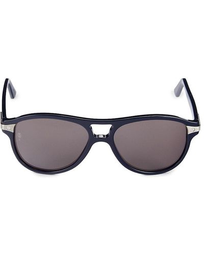 Cartier 56Mm Oval Sunglasses - Blue