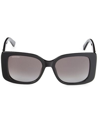 Swarovski 53mm Butterfly Sunglasses - Gray