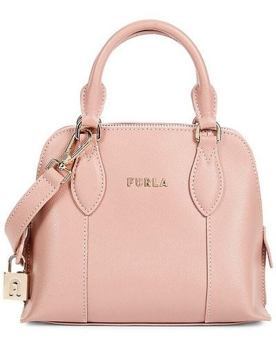 Furla Leather Top Handle Bag - Pink