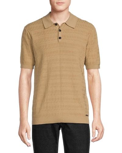 Karl Lagerfeld Knit Sweater Polo - Natural