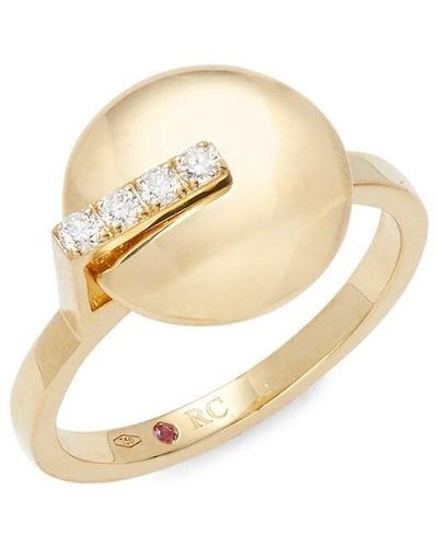 Roberto Coin 14K & Diamond Disc Ring - White