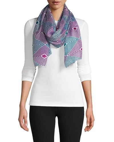 La Fiorentina Geometric Silk Scarf - Multicolor