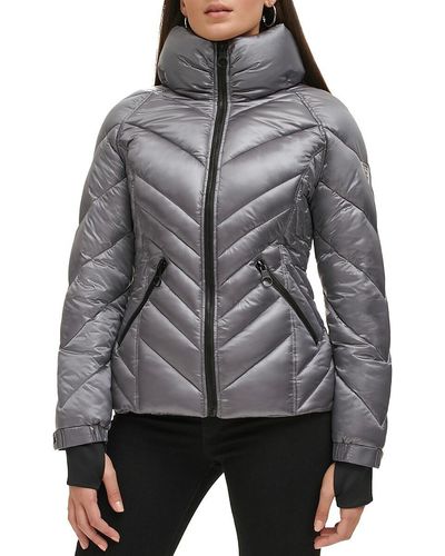 Guess Quilted Puffer Jacket - Blue