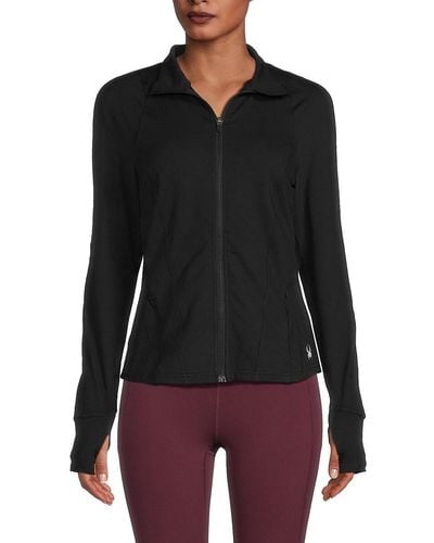 Spyder Mockneck Zip Front Jacket - Black