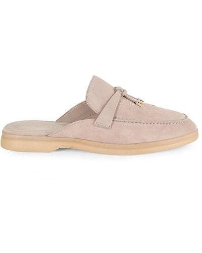 Marc Fisher Tassel Suede Loafers - Pink