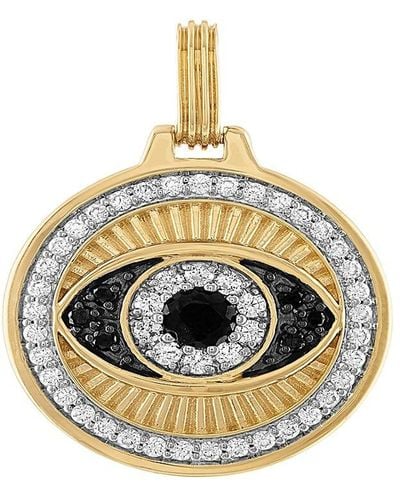 Esquire 18k Goldplated Sterling Silver & Cubic Zirconia Evil Eye Pendant - Metallic