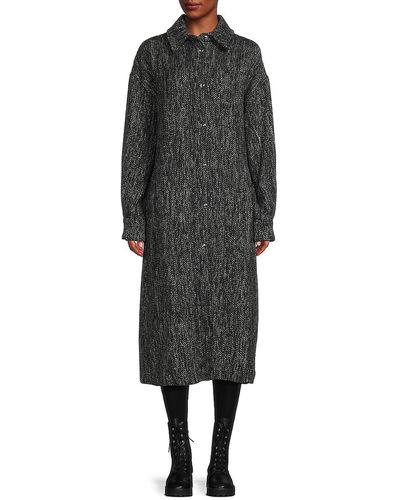 IRO Marcus Herringbone Virgin Wool Blend Coat - Black