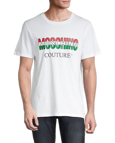 Moschino Logo Graphic Cotton T-Shirt - White