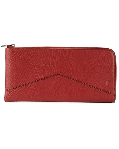 Tod's Leather Continental Wallet - Red