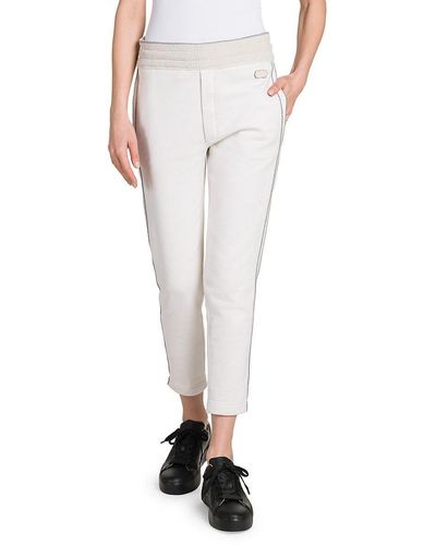 Agnona Cotton & Cashmere Straight-leg Sweatpants - White