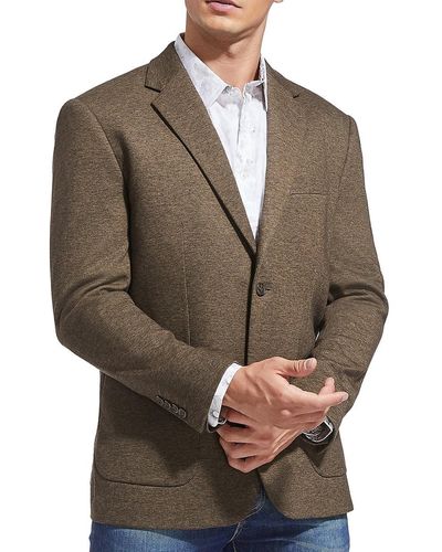 Duchamp Slim Fit Knit Blazer - Brown