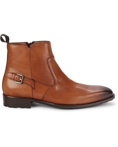 Mezlan Leather Ankle Boots - Brown