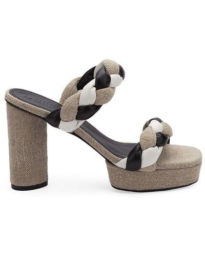 MERCEDES CASTILLO Tricia Braided Linen Platform Sandals - Multicolor