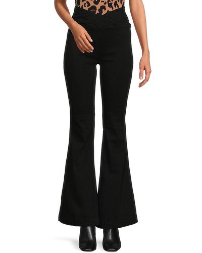 Free People Venice Beach Flare Pants - Black