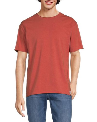 Scotch & Soda Raw Edge T Shirt - Red