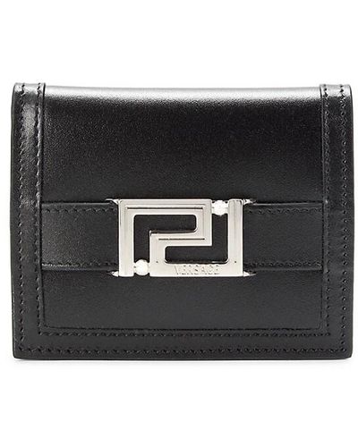 Versace Logoleather Bifold Wallet - Black