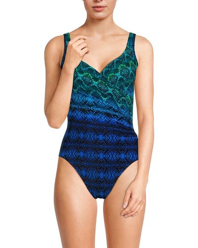 Miraclesuit Its A Wrap One Piece Swimsuit - Blue