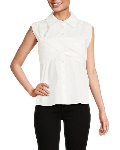 Jonathan Simkhai Rainey Sleeveless Shirt - White