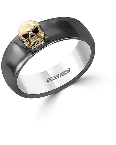 Effy Sterling Silver Skull Ring - Metallic
