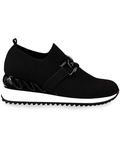 Lady Couture Boston Wedge Sock Sneakers - Black