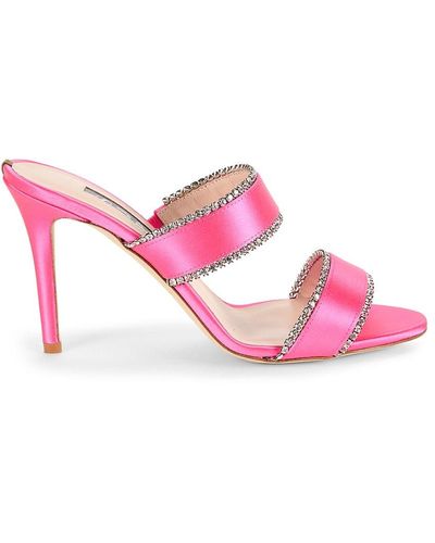 SJP by Sarah Jessica Parker Blossom Rhinestone Heel Sandals - Pink