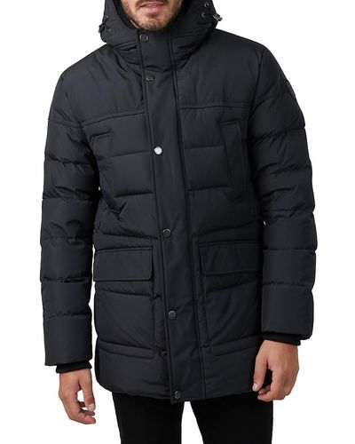 Pajar Teller Quilted Down Hooded Parka - Black