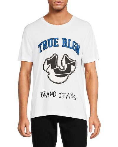 True Religion Spliced Graphic Tee - Blue