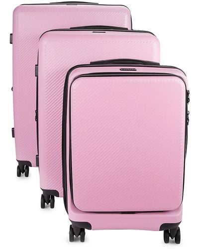 CALPAK Malden 3-piece Textured Luggage Set - Pink