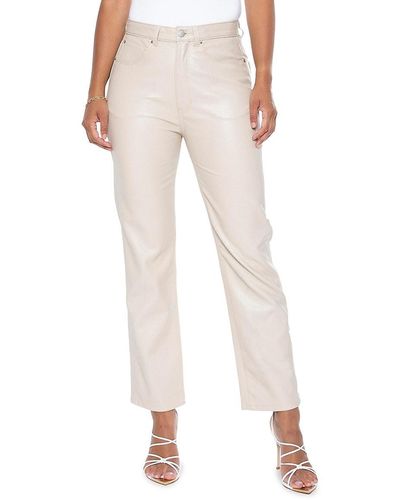 Blue Revival Revival Unreal Faux Leather Straight Pants - Natural