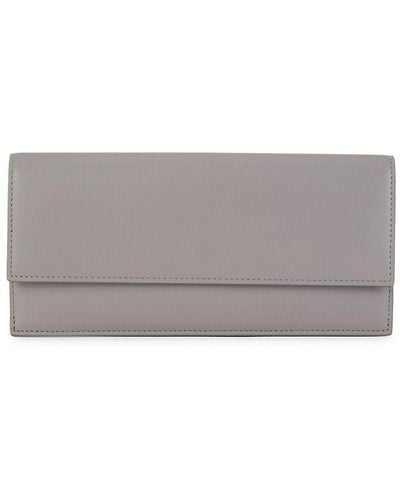 Tumi Leather Continental Wallet - Gray