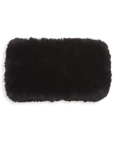 Adrienne Landau Faux Fur Knitted Headband - Black