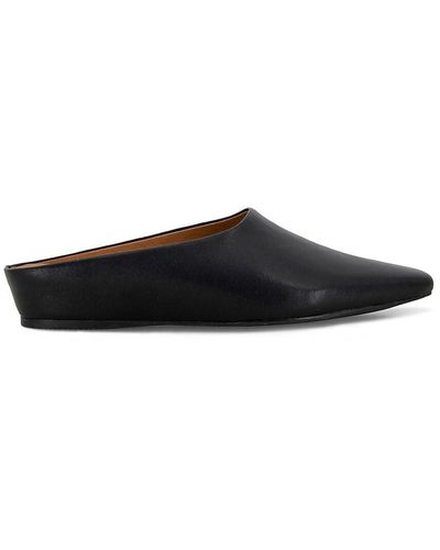 Andre Assous Norma Leather Concealed Wedge Mules - Black