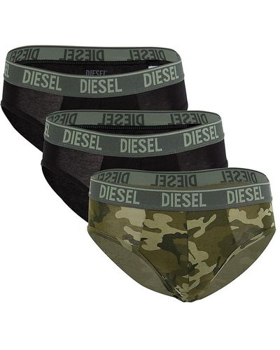 DIESEL 3-pack Logo Briefs - Green