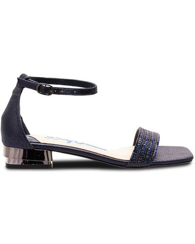 Lady Couture Doris Rhinestone Embellished Sandals - Black